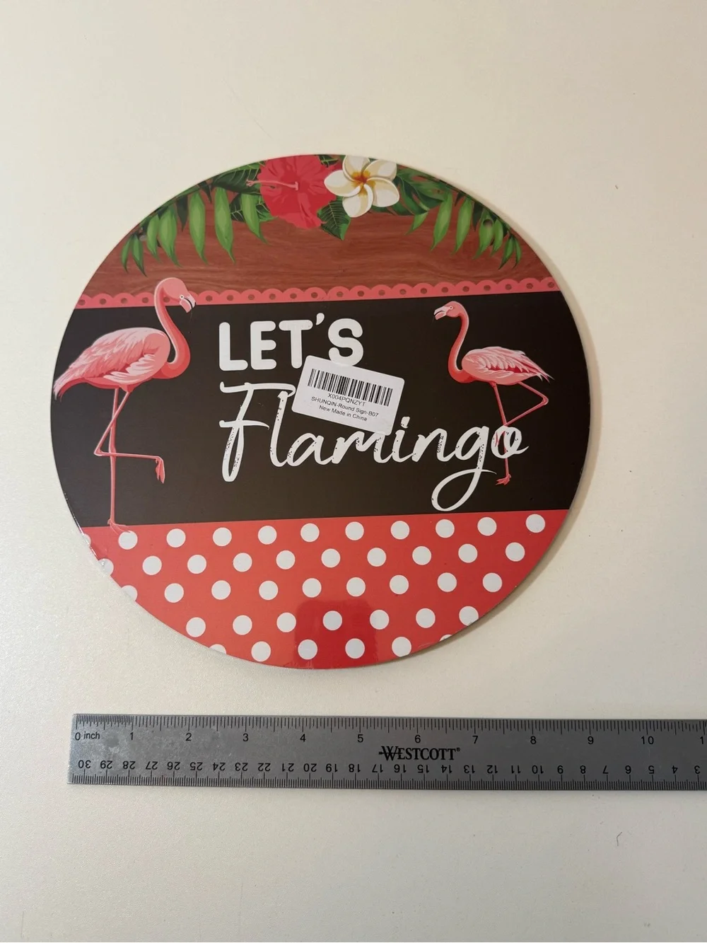 Let's Flamingo Party Sign - Pink Flamingo Wall Decor